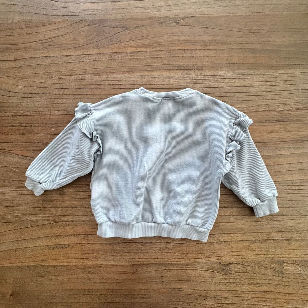 Zara Toddler Girl Waffle Sweatshirt - Size 3 years - Picture 4 of 4